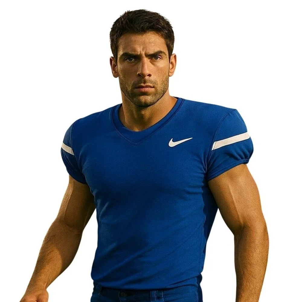 Nike Football Performance Jersey Mesh Vented Mens L CI3767-494‎ Blue NWT